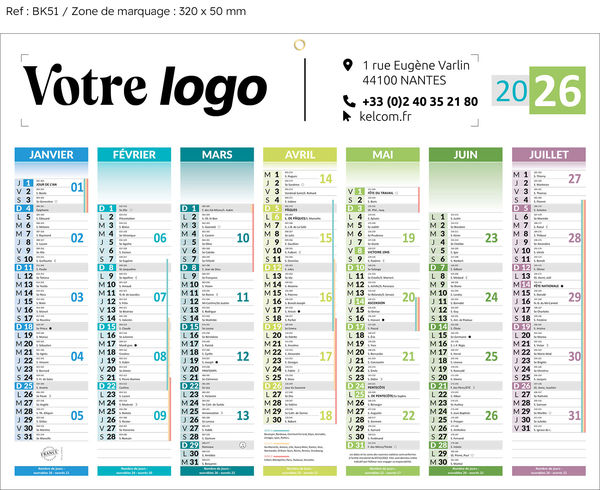 Calendrier publicitaire bancaire | Medium Prismabanque